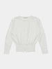 Женский кардиган AMOMENTO Round Sleeve Shirred Cardigan Ivory