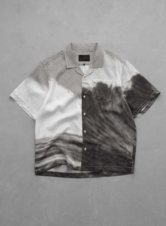 Рубашка Stampd Black Wave Camp Collar Buttondown