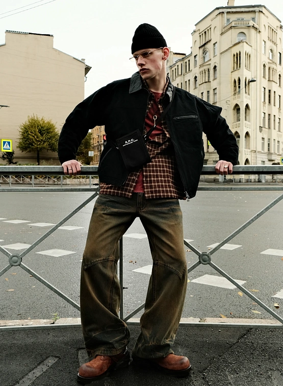 Куртка FrizmWORKS Heavy Canvas Destroyed Black