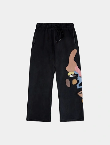 Брюки KidSuper Side Eye Face Black