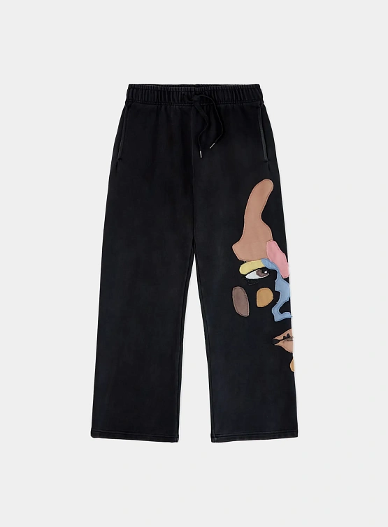 Брюки KidSuper Side Eye Face Black