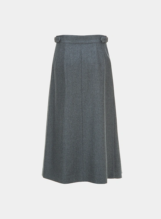 Женская юбка LE17SEPTEMBRE Front Pleats Wool Gray