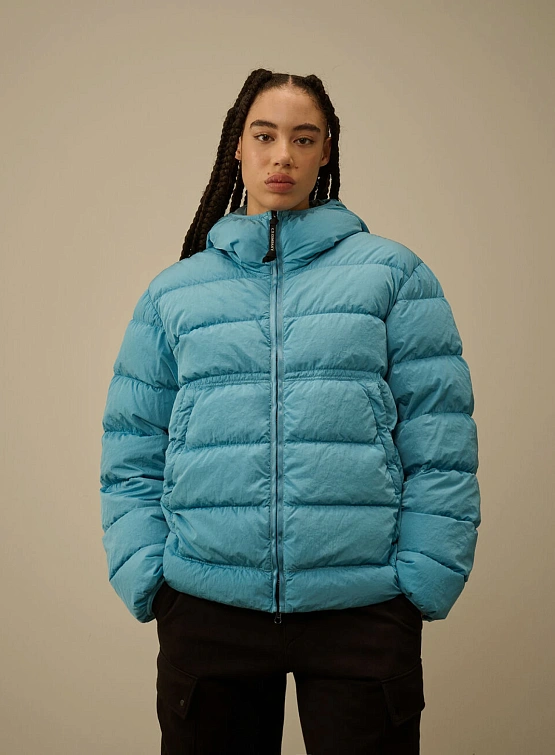 Пуховик C.P. Company Chrome-R Goggle Down Aegean Blue