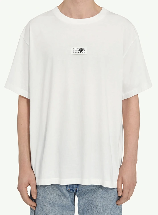 Футболка MM6 Maison Margiela Numeric Signature White