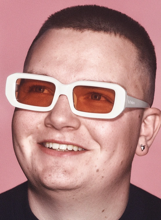 Очки NO PROBLEMO x LE SPECS Blackpool Off White/Amber Tint