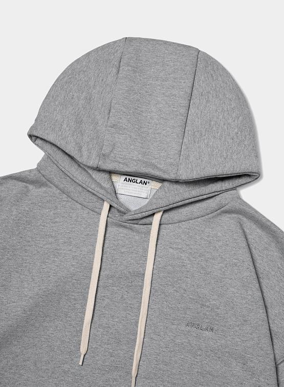 Худи ANGLAN Valley Tuck Sweat Balloon Melange Grey