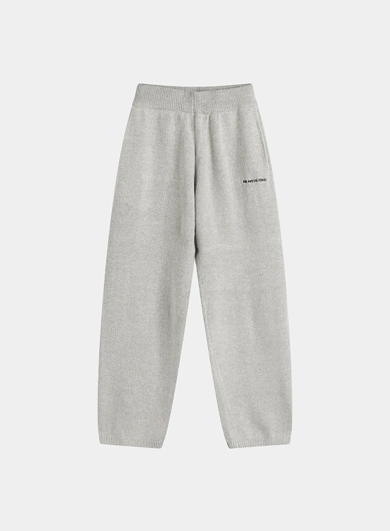 Брюки MKI MIYUKI ZOKU Mohair Blend Knit Wide Light Grey