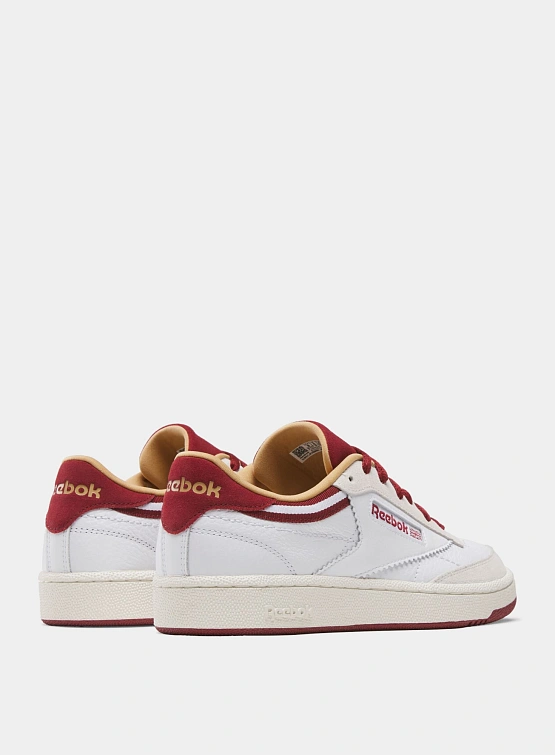 Кеды Reebok Club C 85 White/Burgundy
