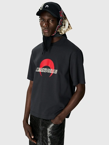 Футболка Marine Serre MS Sports Relaxed Black/Red