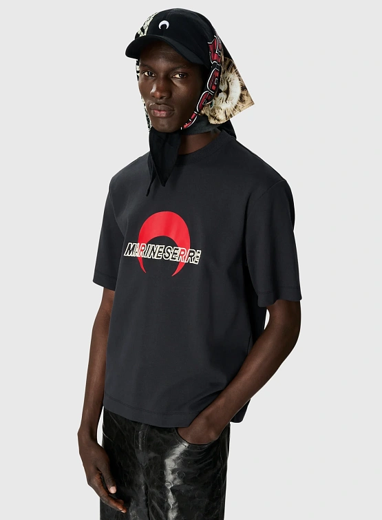 Футболка Marine Serre MS Sports Relaxed Black/Red