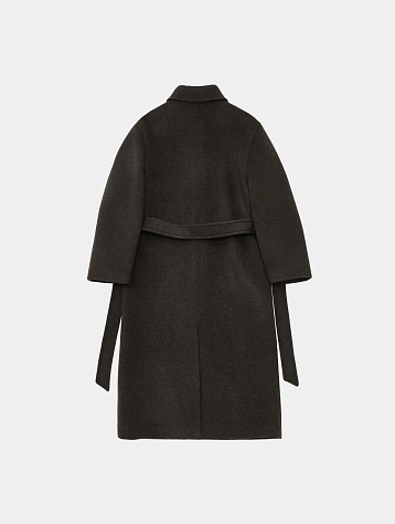 Женское пальто AMOMENTO Hourglass Long Coat Dark Brown