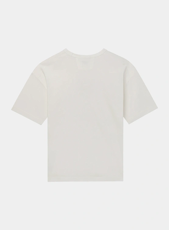 Футболка C.P. Company 20/1 Jersey Boxy Logo Gauze White