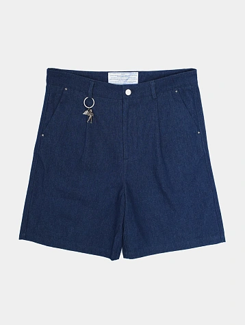 Шорты Jungles Jungles Pleated Denim Shorts Indigo