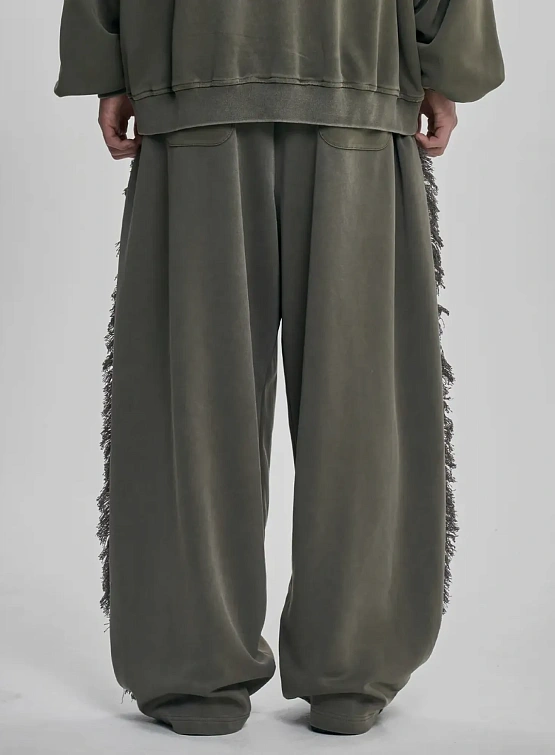 Брюки AJOBYAJO Lace Trimming Track Khaki