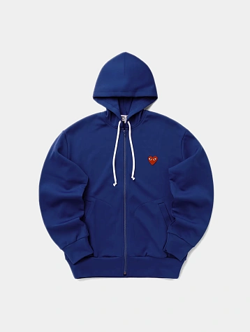 Зип-худи Comme des Garçons PLAY Red Heart Zip-Up Navy