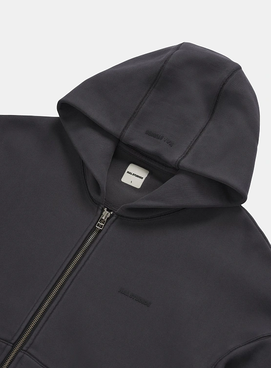Зип-худи HAL STUDIOS Haus Hoooded Zip Washed Black
