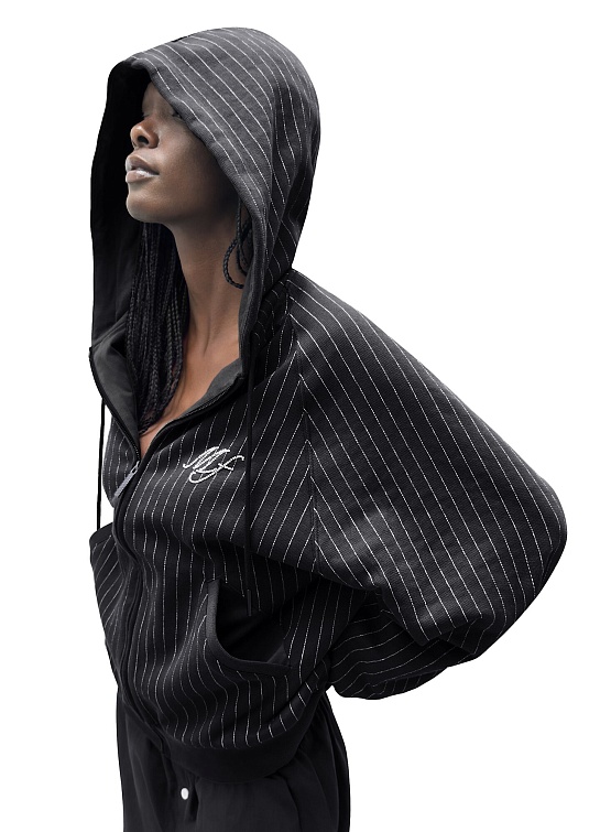 Зип-худи MADFRENZY Striped Black