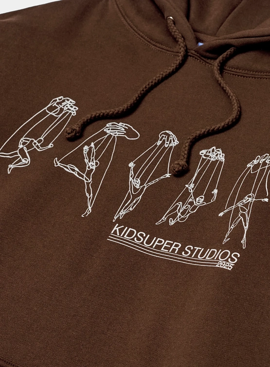 Худи KidSuper String Puppet Hoodie Brown