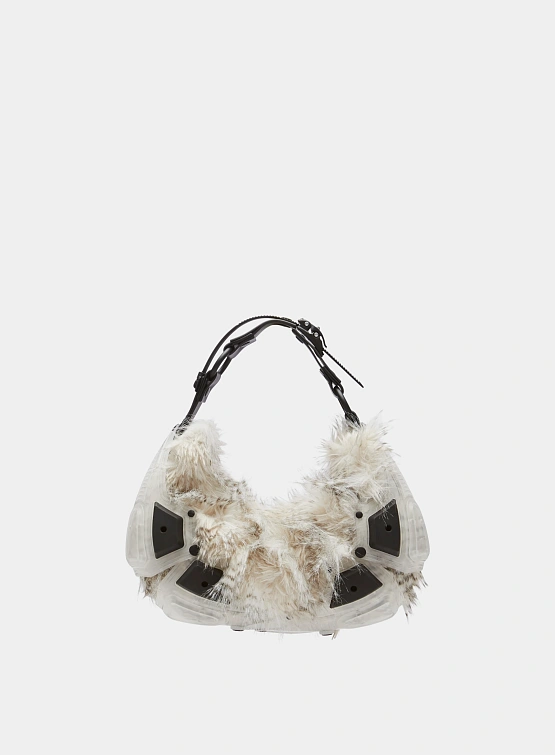 Сумка INNERRAUM Object M02 Small Half Moon Faux Fur Black