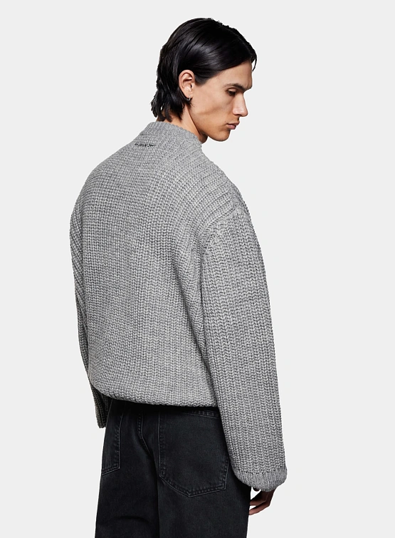 Свитер MKI MIYUKI ZOKU Chunky Rib Knit Melange Grey