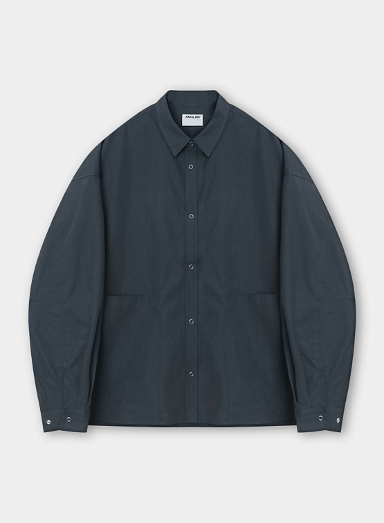Рубашка ANGLAN Steric CN Multi Pocket Shirt Blue Grey