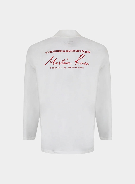 Лонгслив Martine Rose Funnel Neck T-Shirt White