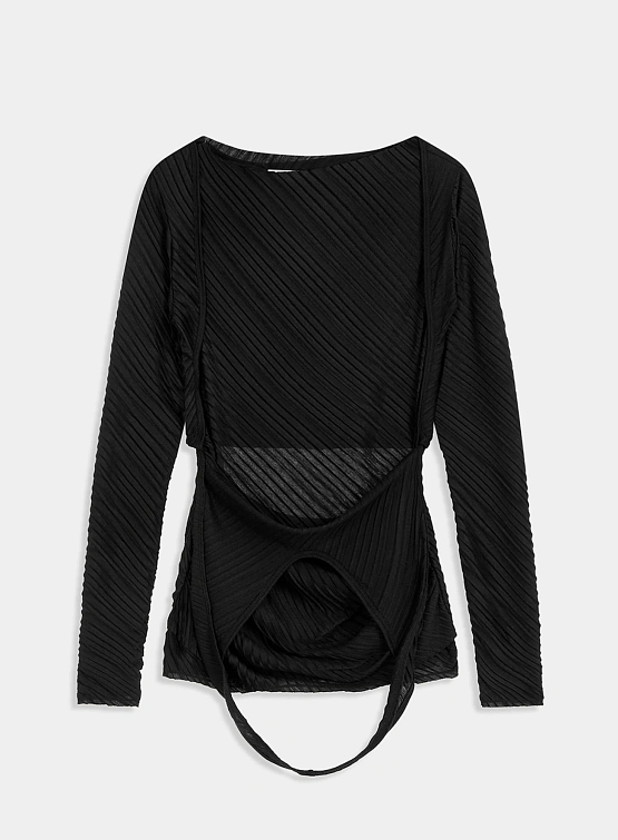 Женский топ OPEN YY Pleats Top Black