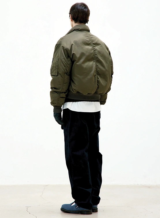 Пуховик COOR Stand Collar Neck Down Puffer Olive Khaki