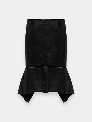 Женская юбка MUGLER Mermaid Leather Black