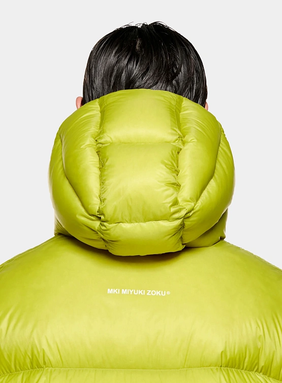 Пуховик MKI MIYUKI ZOKU Translucent Hooded Bubble Chartreuse
