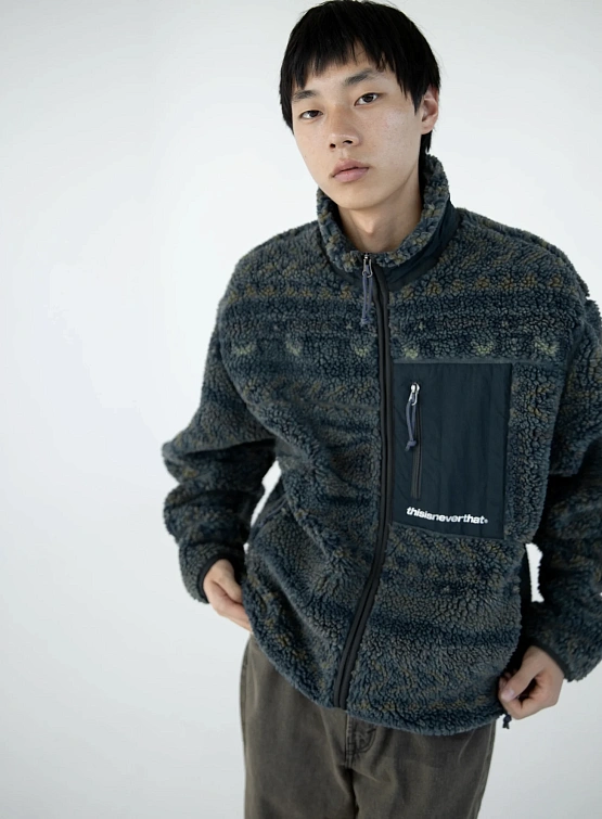 Флисовая куртка thisisneverthat SP Sherpa Fleece Navy