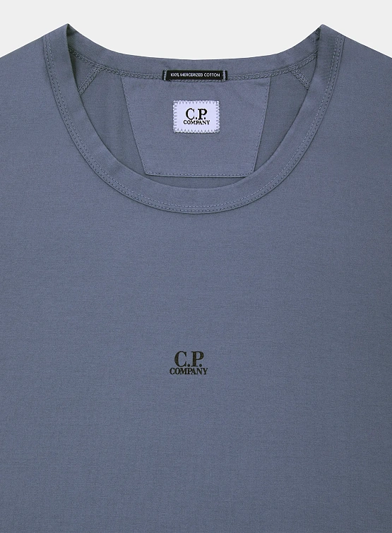 Футболка C.P. Company 24/1 Jersey Logo Stormy Weather