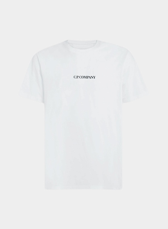 Футболка C.P. Company 30/1 Jersey Blurry Logo White