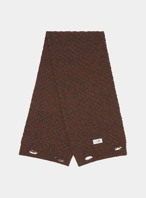 Шарф MM6 Maison Margiela Distressed Brown