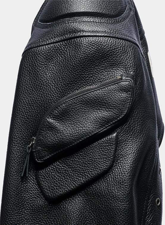 Кожаная куртка ALPINESTARS RSRV The Chief Bomber Blk/Wh/Red