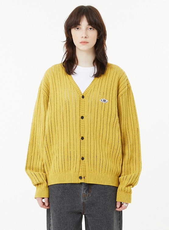 Кардиган LMC Oval Mesh Knit Cardigan Olive