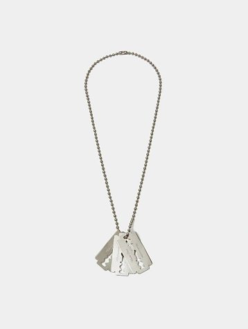 Ожерелье UNDERCOVER Brass Ball Laser Engraved Logo Charm Silver