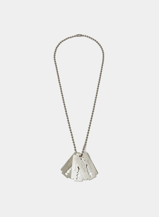 Ожерелье UNDERCOVER Brass Ball Laser Engraved Logo Charm Silver