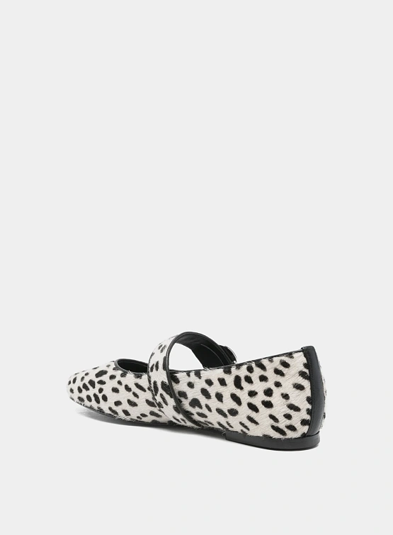 Женские балетки Coperni Belt Ballerina White/Black