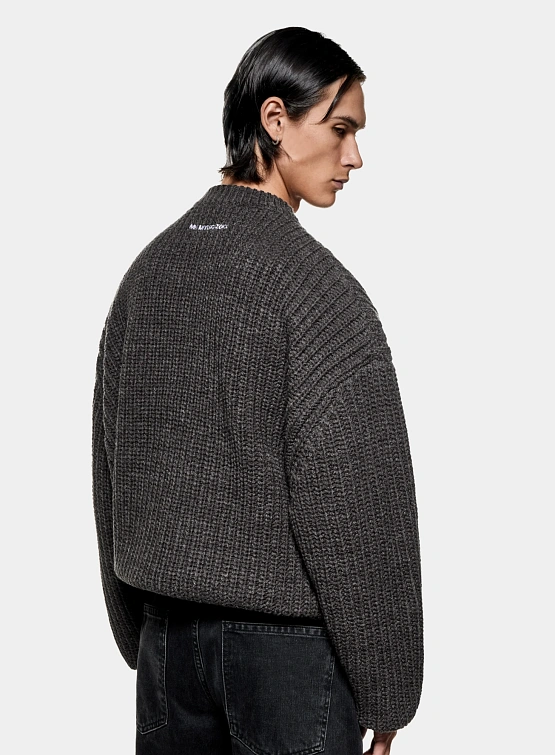 Свитер MKI MIYUKI ZOKU Chunky Rib Knit Melange Charcoal