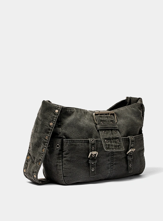 Сумка OPEN YY Stud Messenger Bag Charcoal