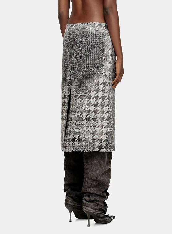 Женская юбка Diesel Denim De-Rathian-Fsh Black/White