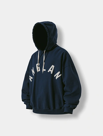 Худи ANGLAN Applique Heavy Sweat Hoodie Navy