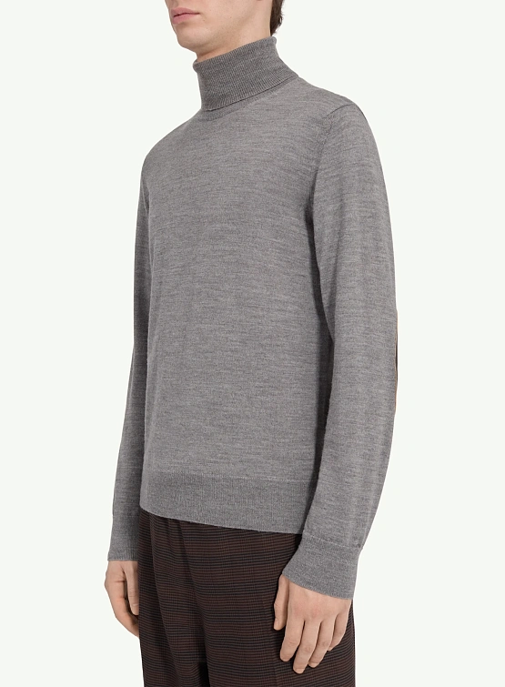 Свитер MM6 Maison Margiela Elbow Patch Grey Melange