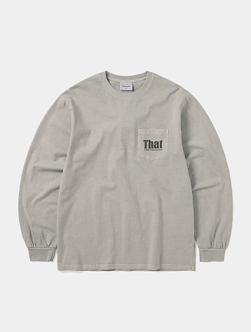 Лонгслив thisisneverthat That Pocket L/S Tee Grey