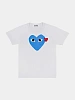 Футболка Comme des Garçons PLAY Big Blue Heart White