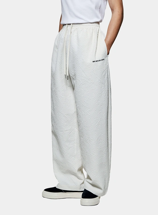 Брюки MKI MIYUKI ZOKU Seersucker Wide Leg Bone