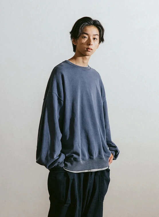 Свитшот ANGLAN Valley Salt Washed Blue