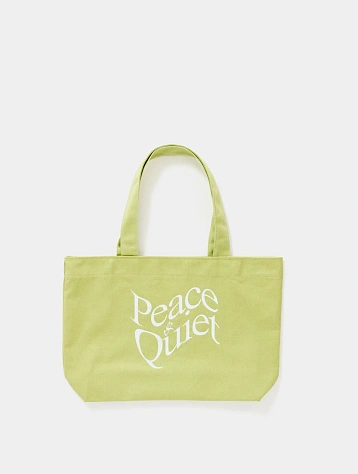 Тоут MUSEUM OF PEACE & QUIET Wordmark Distressed Matcha