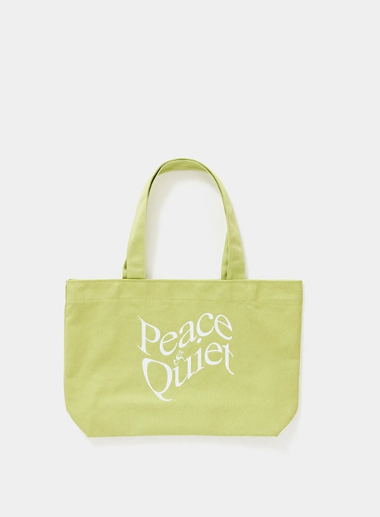 Тоут MUSEUM OF PEACE & QUIET Wordmark Distressed Matcha